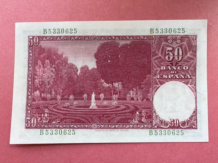 Spain  50 Pesetas  1951  Pick 141a. Scarce