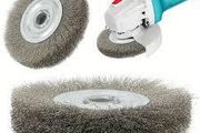 125mm Flat Stainless Steel Wire Wheel Brush - Heavy-Duty Rotary Tool Attachment for Drilling, Grinding &amp; Polishing, Durable Meta