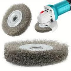 125mm Flat Stainless Steel Wire Wheel Brush - Heavy-Duty Rotary Tool Attachment for Drilling, Grinding & Polishing, Durable Meta