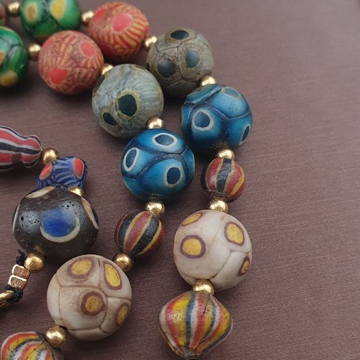 Ancient Style Gabri Thousand Eyes Glass Beads Necklace