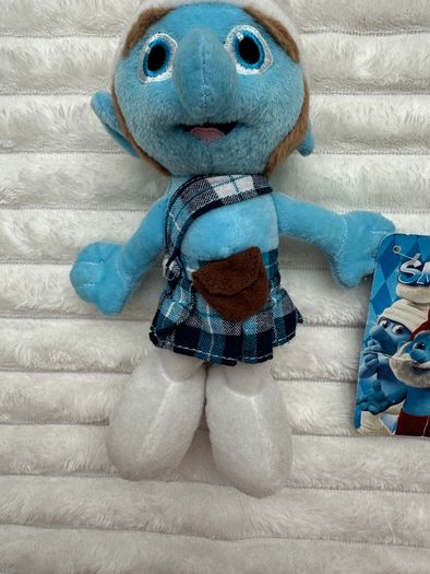 Gutsy Scottish Smurf Approx. 10" Plush Stuffed Animal 2013 Peyo Dirty Please look at the pictures