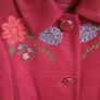 BNWT Savida Burgandy Arizona Embroidered Coat Image 3