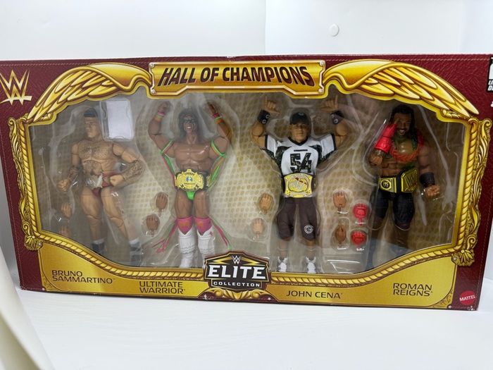 wwe Hall Of Champions The Ultimate Warrior, John Cena , Roman Reigns & Bruno Sammartino