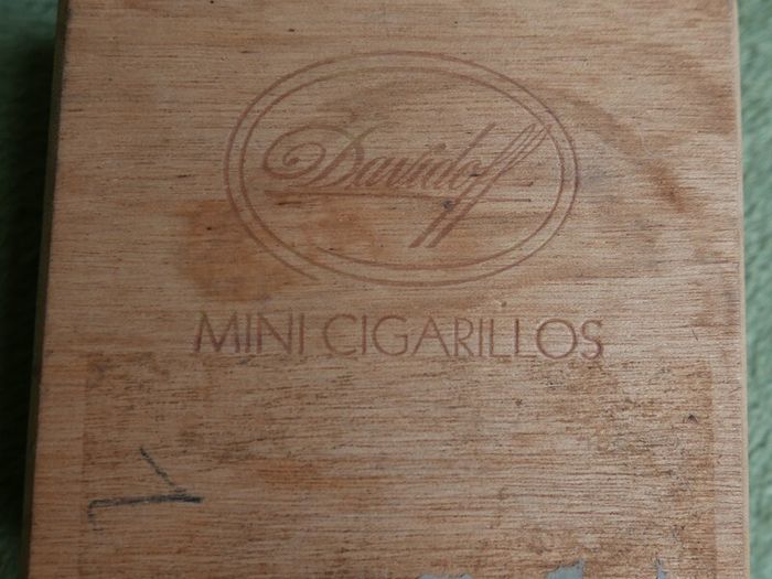 Vintage Wooden Cigar Box Davidoff ,Vintage Empty Cigar Box