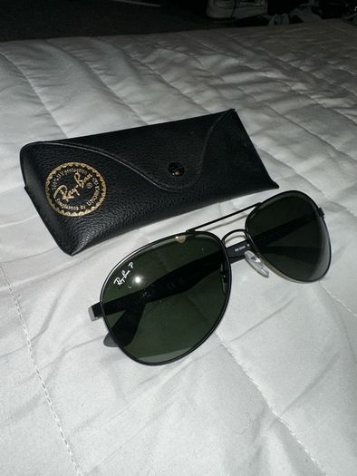 Ray-Ban aviator sunglasses.