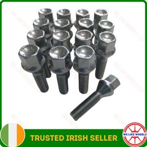 16 x New Extended Wheel Bolts Fit BMW 5 Series E28 E34 E39 E60 E61 (40mm) K16 - Delivery