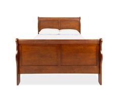 Wooden sleigh bed king size