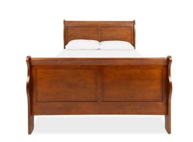 Wooden sleigh bed king size