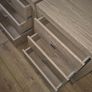 Large Oak-Effect 3-Drawer Bedside Lockers Image 3