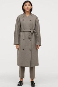 H&m Premium Wool Belted Coat
