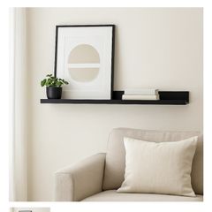 Black picture shelf 55cm -  Brand new