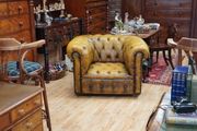 Vintage Camel Leather Chesterfield Armchair