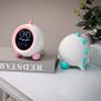 H-chin Kids Alarm Clock, Sleep Trainer for Children with Night Light, Sound Machine, Alarm Clock with Wake-Up Time for Toddlers (Pink) Image 4