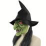 Halloween Witch latex mask with hair. Image 2
