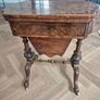 Antique Victorian Burr Walnut Games & Work Table Image 2