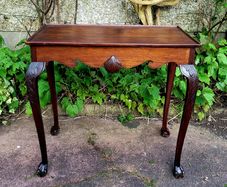 Antique mahogany silver table