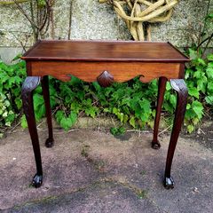 Antique mahogany silver table