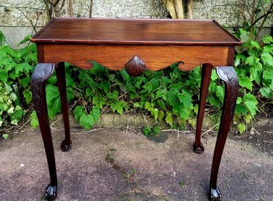 Antique mahogany silver table