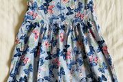 blue butterfly summer dress