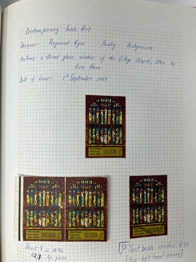 1965-74 Ireland used written up on spring back pages including some varieties/ errors in spring back album. Includes loads of spare pages. Note 66 rising set and MacCurtain & MacSweeney sets.