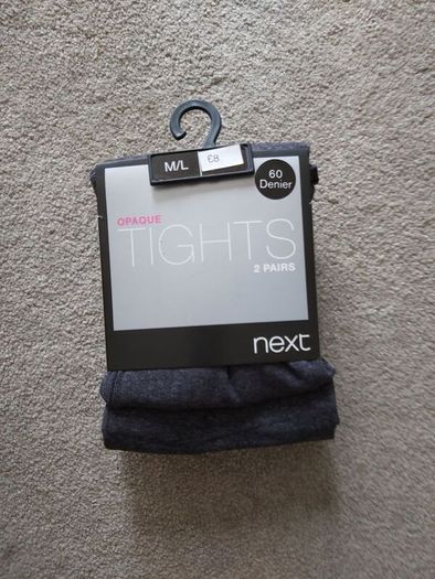 NEXT Opaque Tights 2 Pairs Sz M/ L