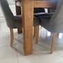 Solid oak dining table and chairs Image 6