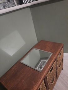 square mirror candle plate