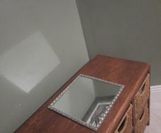 square mirror candle plate