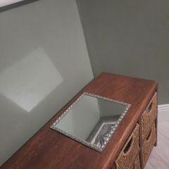 square mirror candle plate