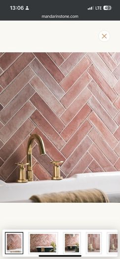 Hoxton gloss pink tiled