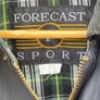 Vintage Forecast Wax Jacket Womens Sz 40 M Dark Blue Corduroy Collar Country Coat Image 2