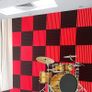 96Pack Red/black Absorb the echo Acoustic Foam Panel Wedge Studio Soundproofing Wall Tiles 12" X 12" X 1" MULTIPLE COLOURS AVAILABLE (FREE POSTAGE) Image 8