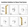 5 in 1 Shower Tower Panel Stainless Steel Wall Mounted Panel Rainfall Massage Jets Waterfall Bathroom Shower Tower (FREE SHIPPING) Image 6
