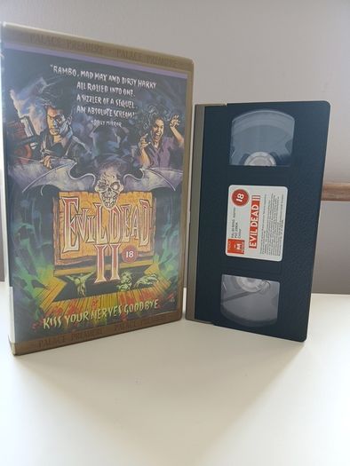 Evil Dead 2 Kiss Your Nerves Goodbye Film On Large Box Rental Version (Not Ex Rental)