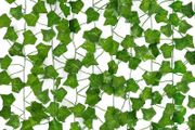 12 Pack Artificial Vines, Fake Ivy Garland for Room Decor Fake Plants Ivy Greenery Leaves UV Resistant, Home Bedroom Office Party Wedding Wall Accessories Decor, 84 Feet