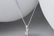 Solid Sterling Silver 925 Marquise Pendant Necklace