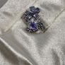 Silver ring with Tanzanites Image 8