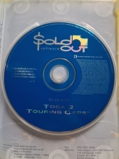 Toca Touring Cars 2 Pc Cd Rom Games Original