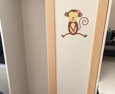 IKEA SOLGUL Children's Wardrobe - White / Light Wood Effect