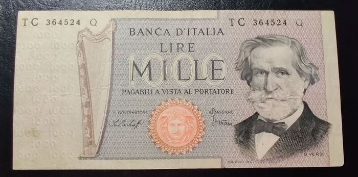 1000 Lire (Verdi- 2nd type) 1973 Italy