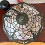 Vintage tiffany style stained glass ceiling pendant light ready to hang Image 3