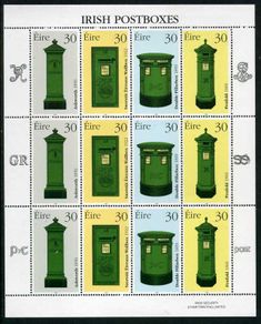 1998 Ireland Irish Postboxes Commemorative Stamps Sheetlet Mint Never Hinged (MNH)