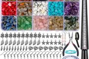 801 Pcs Crystal Jewellery Making Kit, Crystals for Jewellery Making with Crystal Gemstone Beads 5-7mm Stone Bead Drilled Beads for Jewelry Making (FREE POSTAGE)