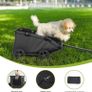 Mini Dog Strollers for Mini Pets, Foldable Multifunctional Shopping Carts with Extendable Pull Handle, Doggie Wagon Built-in Cushion and Safety Rope with Storage Bag (Black) Image 5