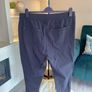 Ladies YOURS Curve Navy Blue Bengaline Stretch Cropped Pull on Trousers Image 9