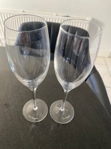 DOM PERIGNON  crystal Champagne glasses set of two