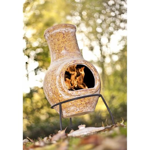 RedFire Fireplace Tampico Yellow 31x31x68 cm Clay