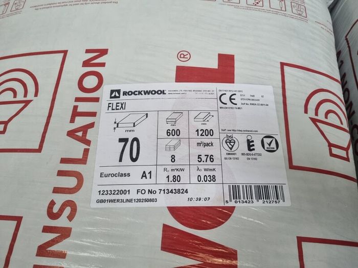 Rockwool Flexi Insulation Slabs - 70mm