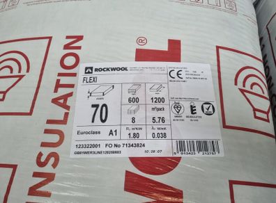 Rockwool Flexi Insulation Slabs - 70mm