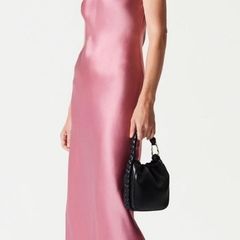 &Other Stories Slim Satin midi dress